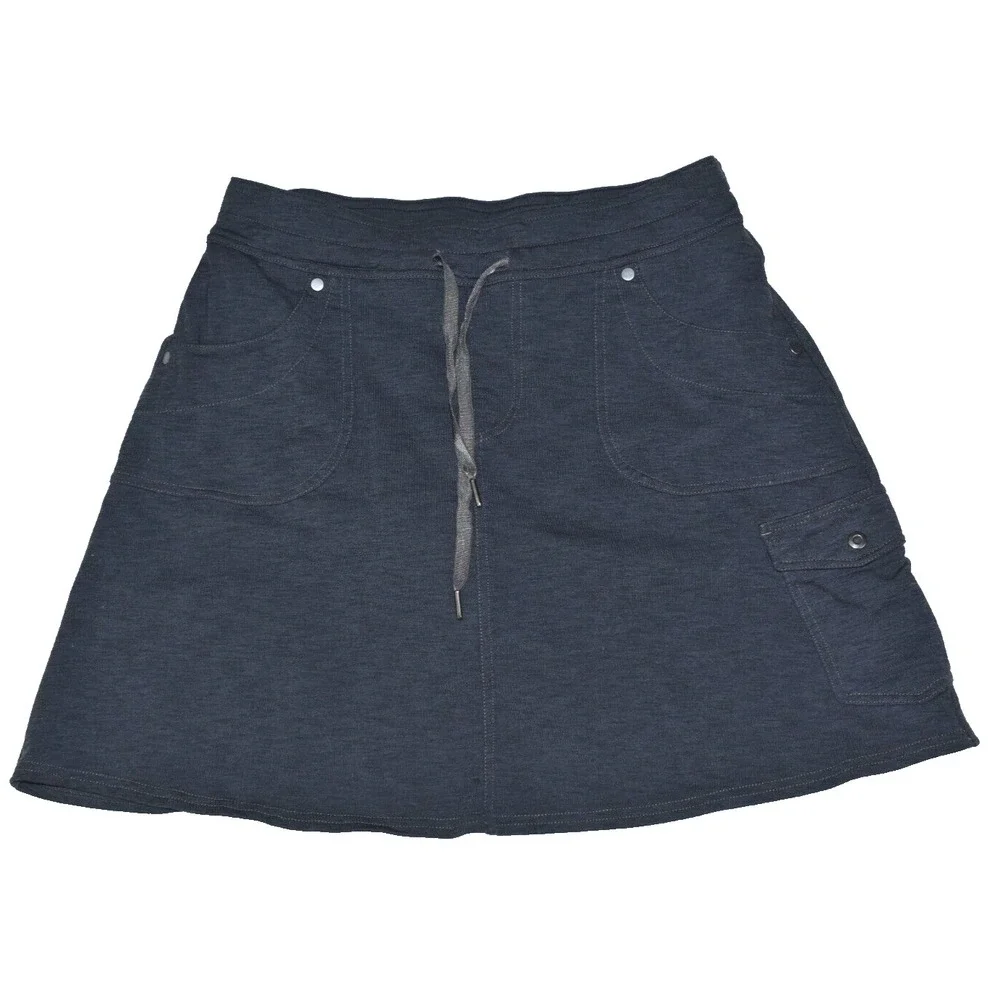 KUHL Mova Women's Mini Skort Skirt Size S Gray Drawstring Stretch Outdoors